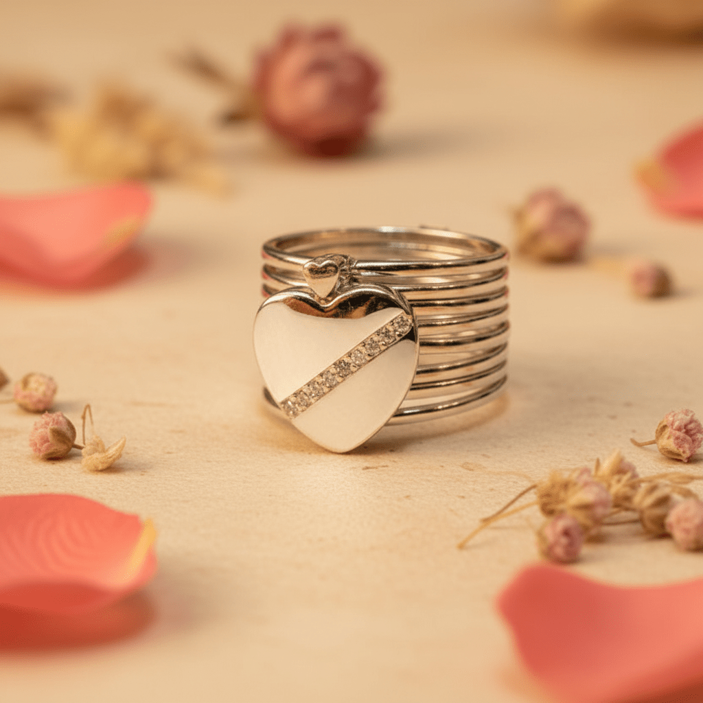 Dil Magic Ring with Bracelet - Zirak Silver