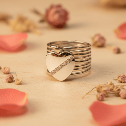 Dil Magic Ring with Bracelet - Zirak Silver