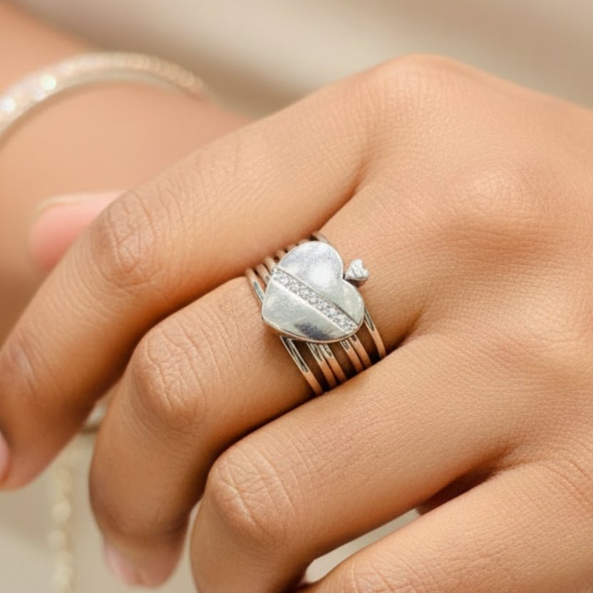 Dil Magic Ring with Bracelet - Zirak Silver