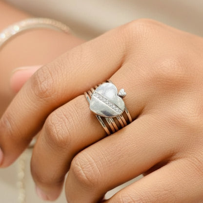 Dil Magic Ring with Bracelet - Zirak Silver
