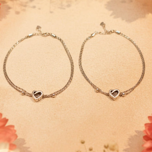 Dilruba Anklet - Zirak Silver