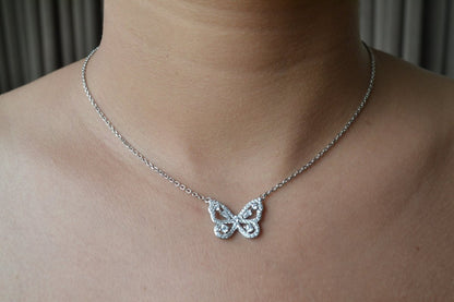 Elegant Butterfly Wings Pendant - Zirak Silver