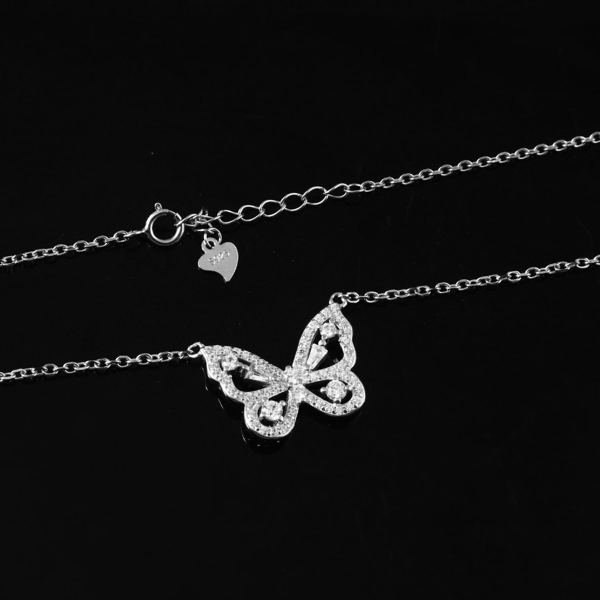 Elegant Butterfly Wings Pendant - Zirak Silver