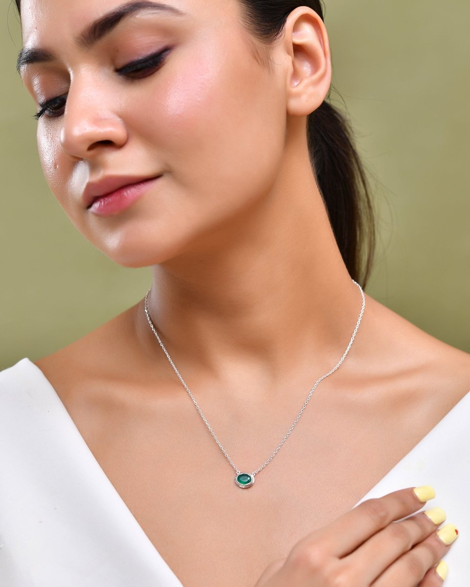 Emerald Halo Charm - Zirak Silver