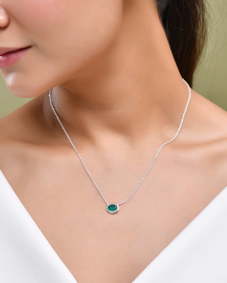 Emerald Halo Charm - Zirak Silver