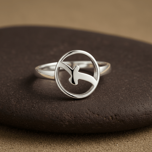 Freedom Bird Ring – Minimalist Round Flying Bird Design - Zirak Silver