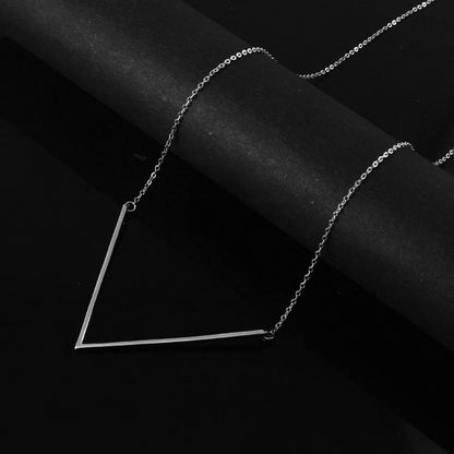 Geometric V Bar Necklace - Zirak Silver