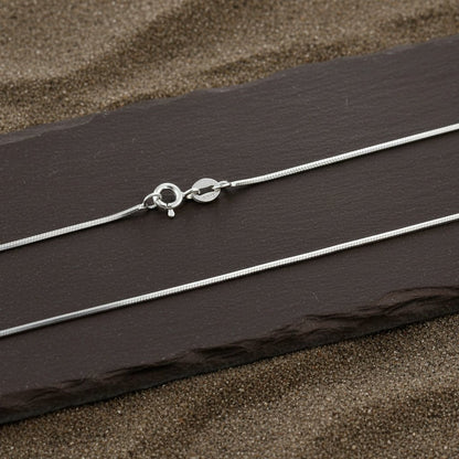 Glossy Herringbone Silver Chain – Flat 925 Sterling Necklace - Zirak Silver