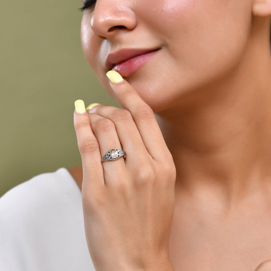 Golden Bloom Ring - Zirak Silver