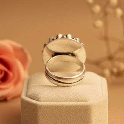 Green Rani Sikka Ring - Zirak Silver