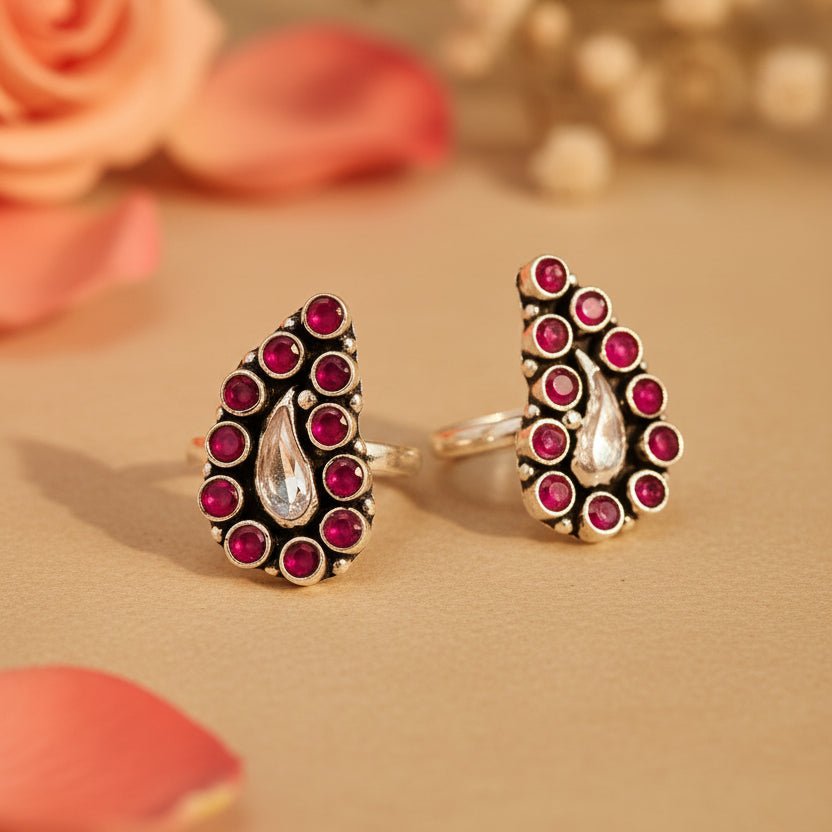 Gulabi Morni Bichiya Pair - Zirak Silver