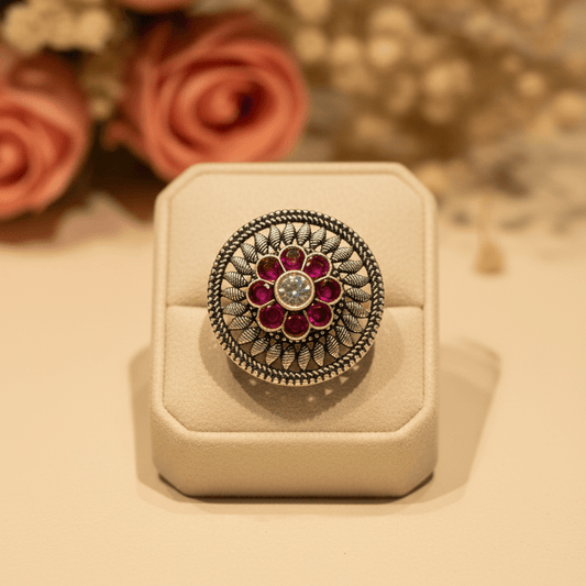 Gulika Phool Ring - Zirak Silver