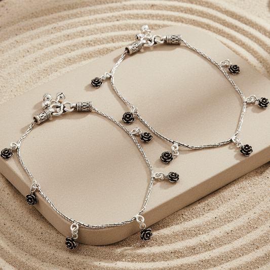 Gulnaar Anklet - Zirak Silver