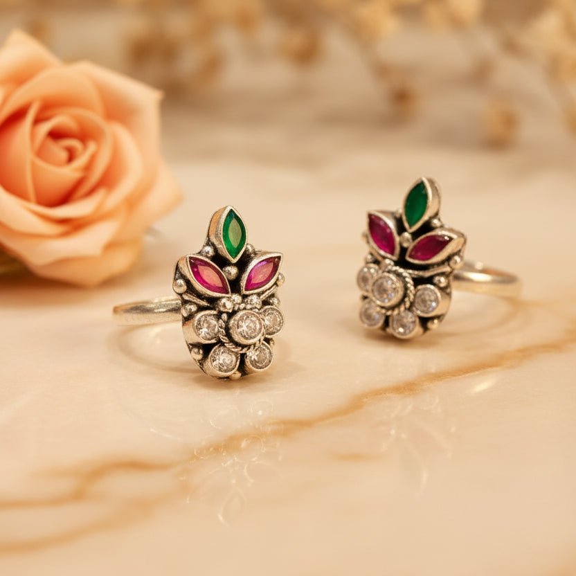 Gulnaar Phool Bichiya Pair - Zirak Silver
