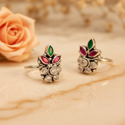 Gulnaar Phool Bichiya Pair - Zirak Silver