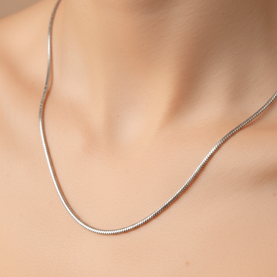 Inaaya Chain – Sleek 925 Silver Box Chain Necklace - Zirak Silver