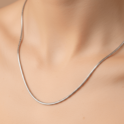 Inaaya Chain – Sleek 925 Silver Box Chain Necklace - Zirak Silver