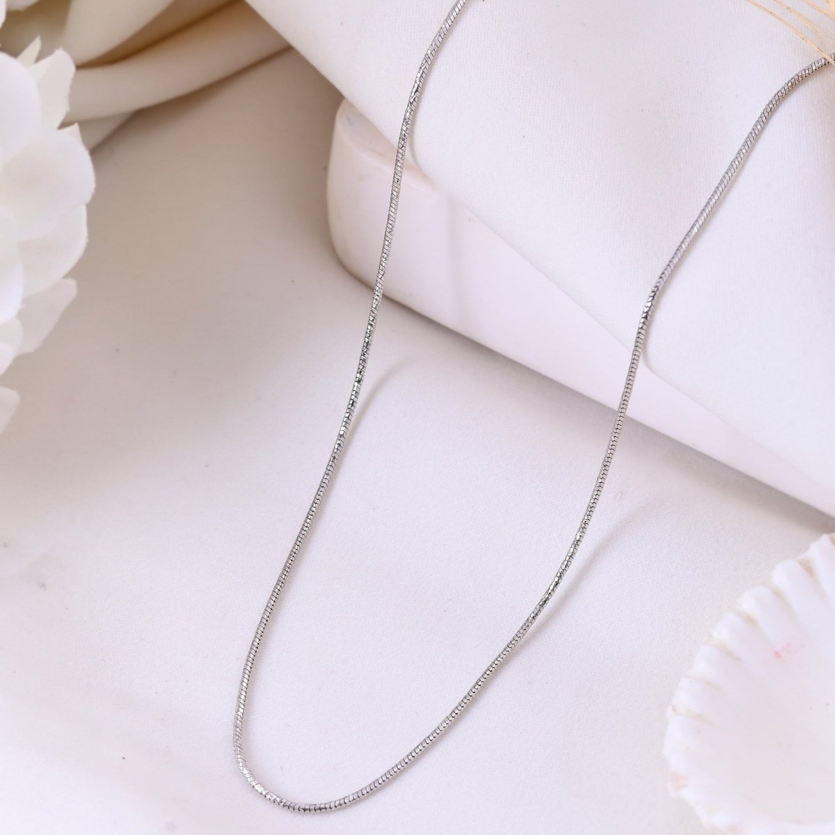 Inaaya Chain – Sleek 925 Silver Box Chain Necklace - Zirak Silver