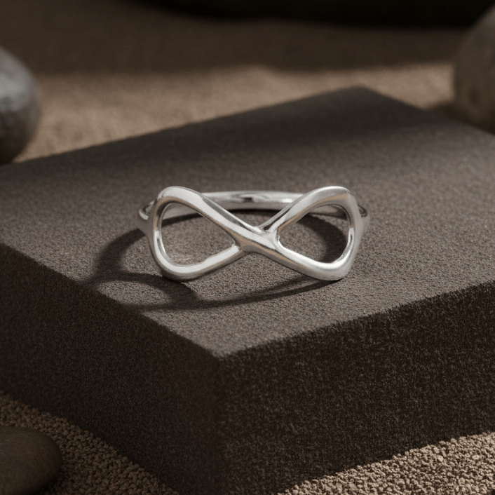 Infinity Loop Sterling Silver Ring - Zirak Silver