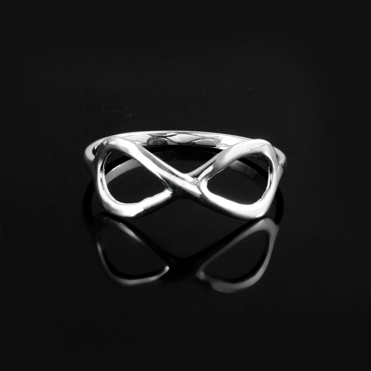 Infinity Loop Sterling Silver Ring - Zirak Silver