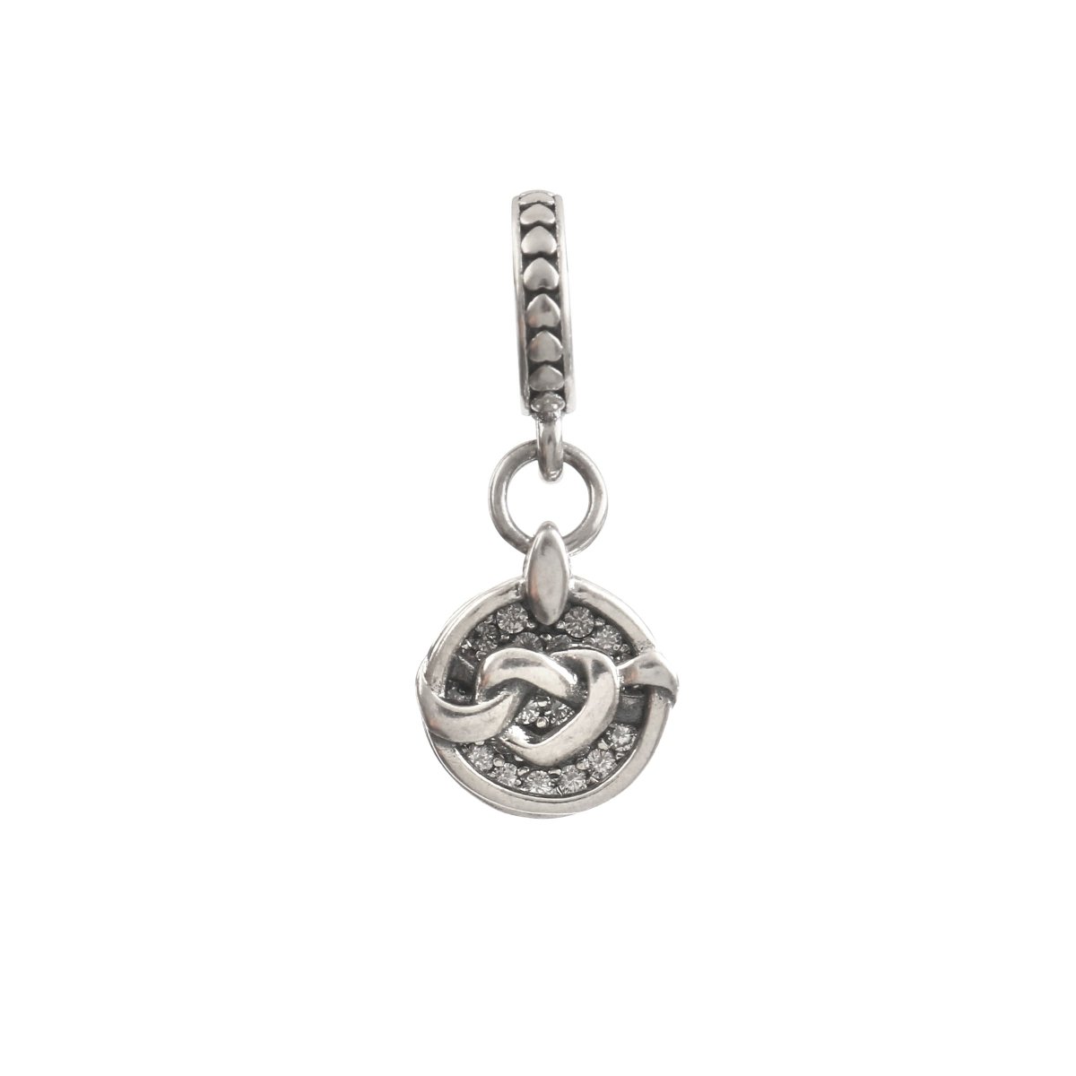 Interlinked Chain Circle Dangle Charm in 925 Sterling Silver - Zirak Silver