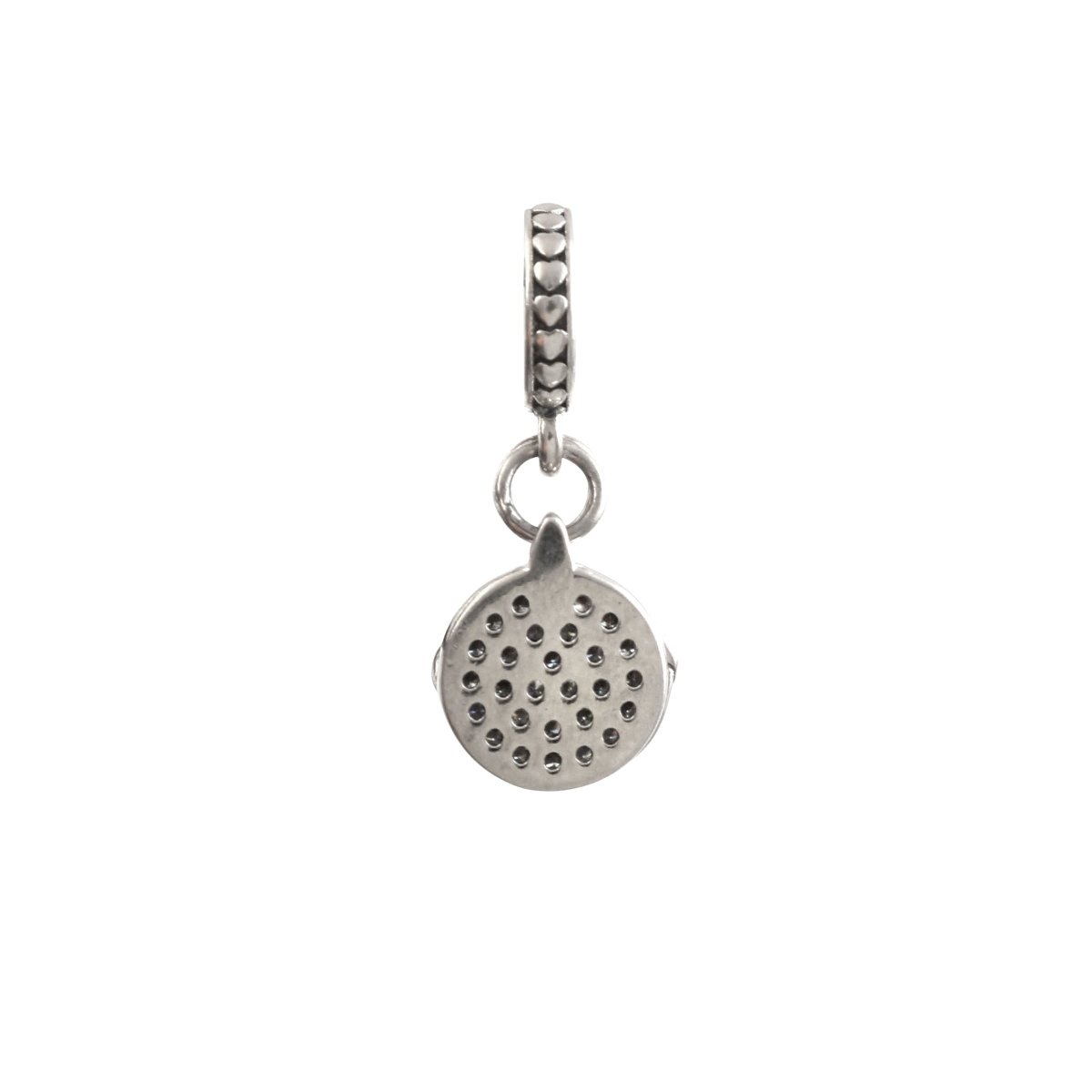 Interlinked Chain Circle Dangle Charm in 925 Sterling Silver - Zirak Silver