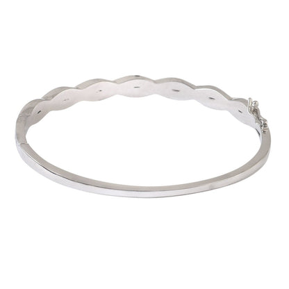 Iridescent Wave Inlay Sterling Silver Cuff Bracelet - Zirak Silver
