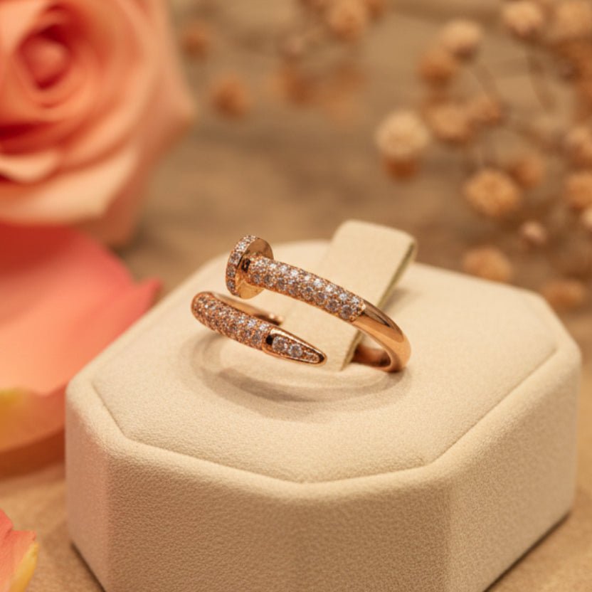 Keel Rose Gold Ring - Zirak Silver