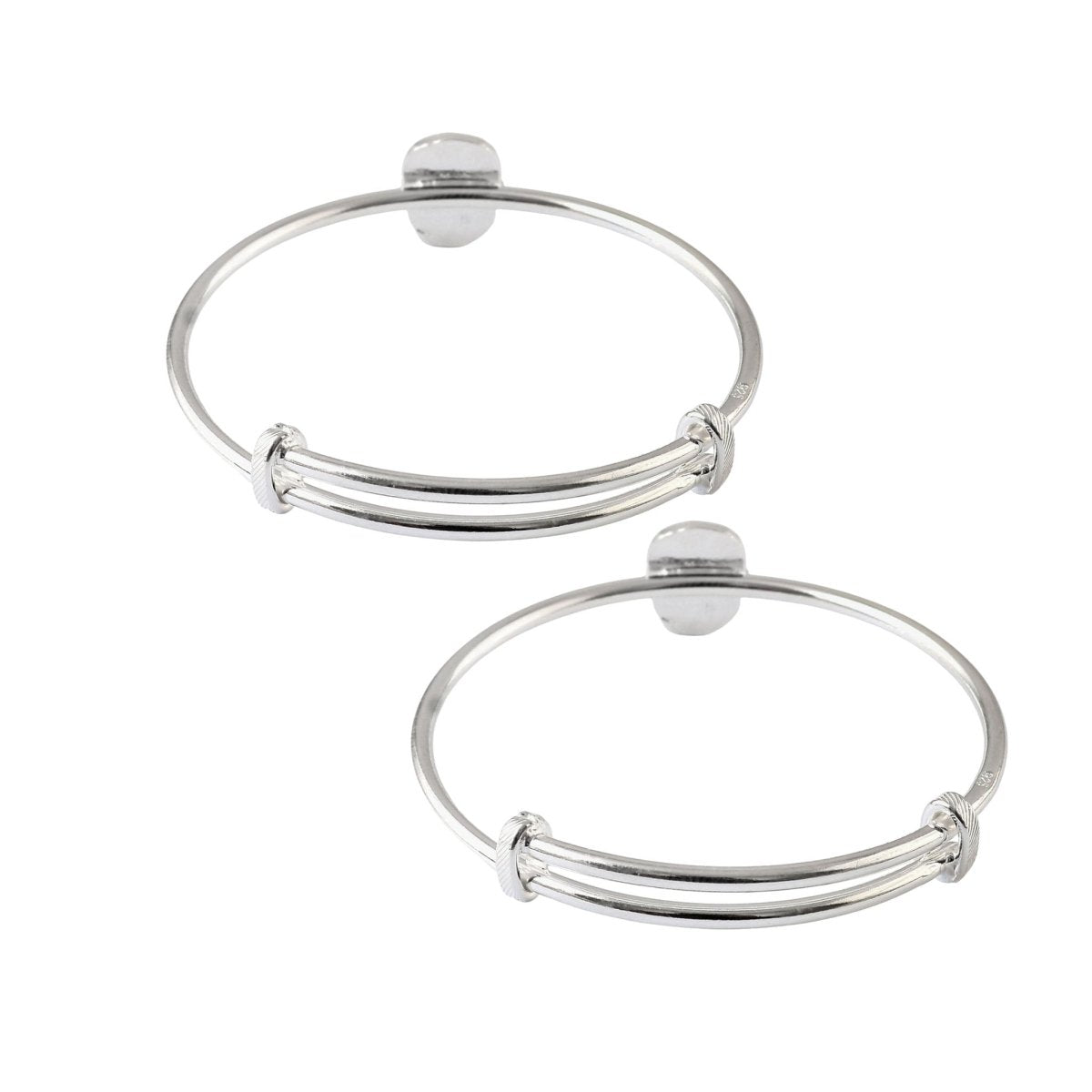 Kids Captain America Charm Silver Bracelet Pair - Zirak Silver
