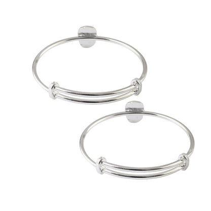 Kids Captain America Charm Silver Bracelet Pair - Zirak Silver