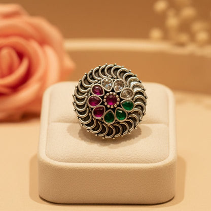 kiran Ring - Zirak Silver