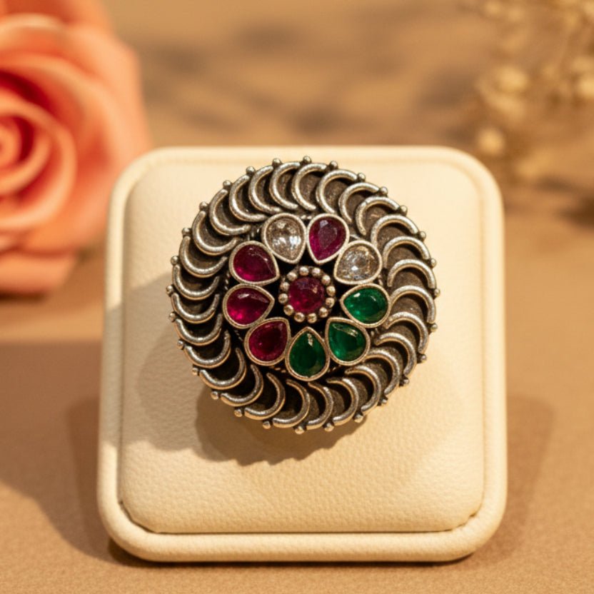 kiran Ring - Zirak Silver