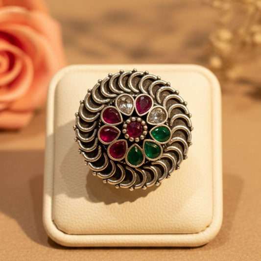 kiran Ring - Zirak Silver