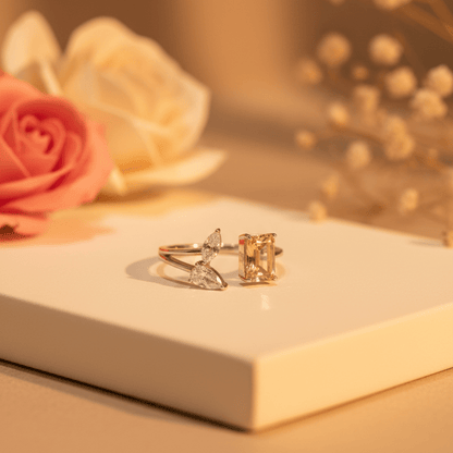 Kiran Yellow Bypass Ring - Zirak Silver