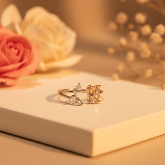 Kiran Yellow Bypass Ring - Zirak Silver