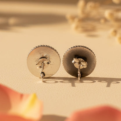 Kumud Stud Earrings - Zirak Silver
