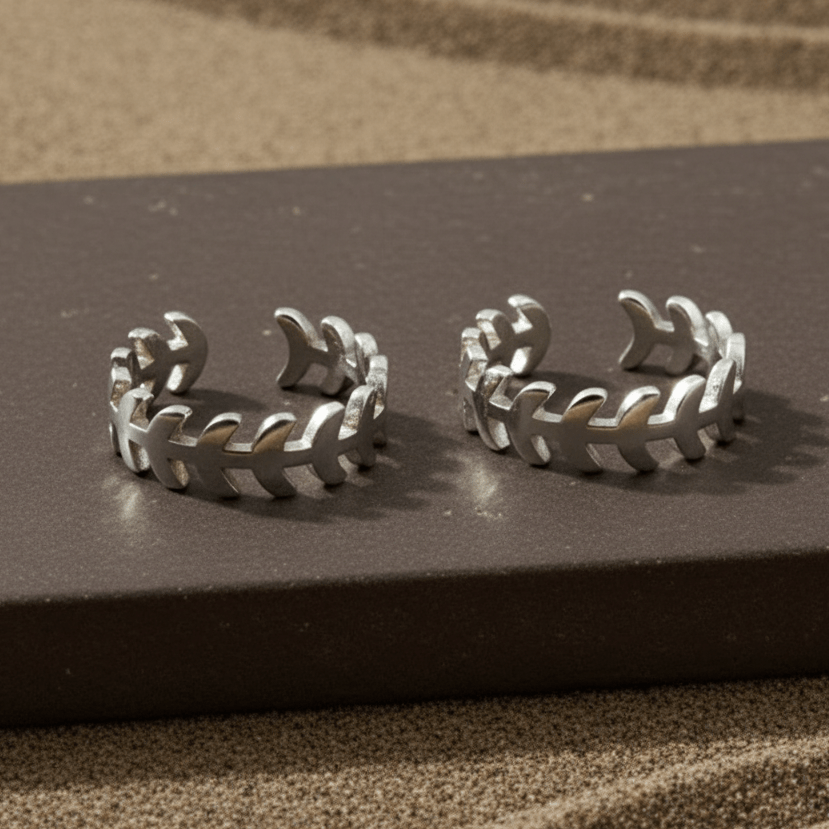 Leaf Band 925 Silver Toe Ring - Zirak Silver