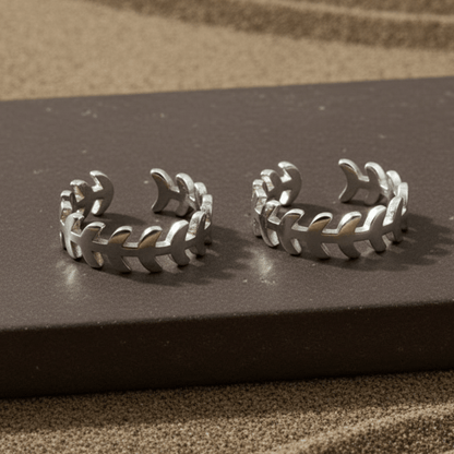 Leaf Band 925 Silver Toe Ring - Zirak Silver