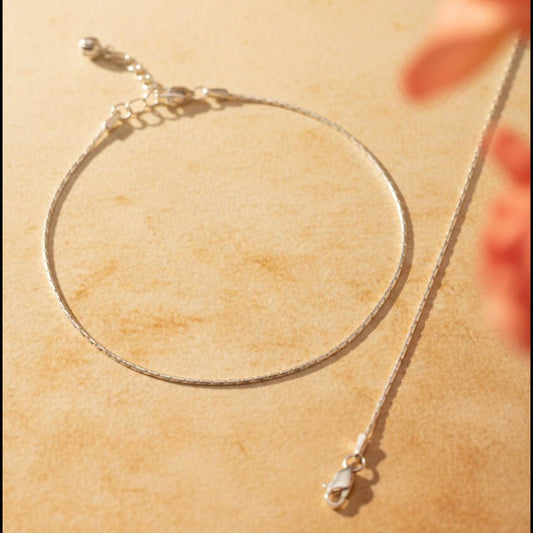 Lehar Anklet - Zirak Silver