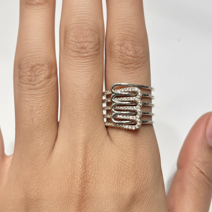 Lehar Silver Ring - Zirak Silver
