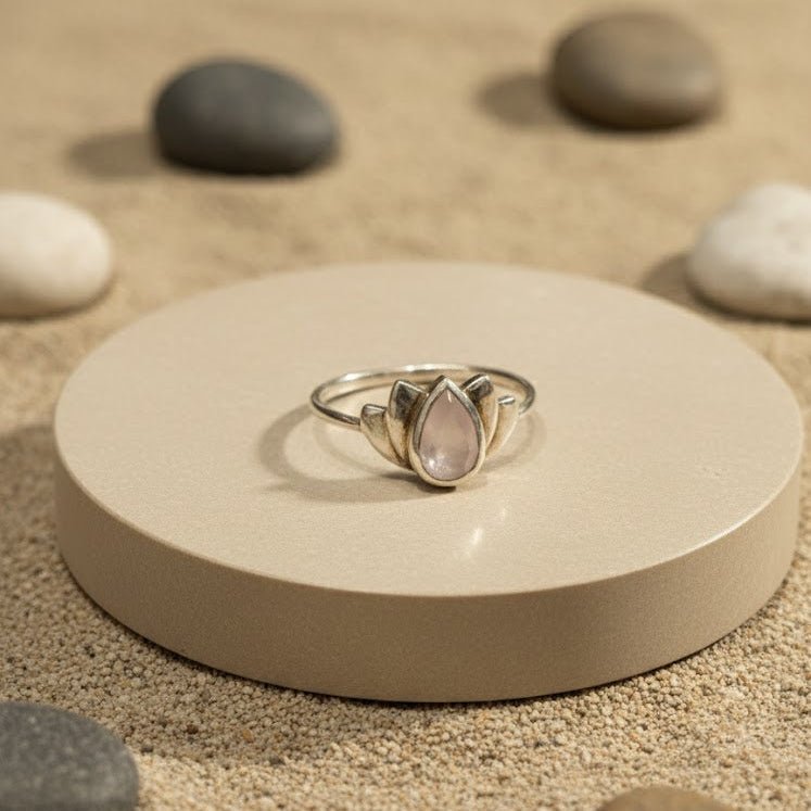 Lotus Bloom Amethyst Ring - Zirak Silver