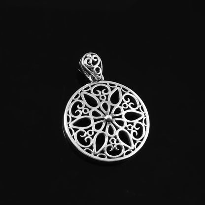 Mandala Radiance Pendant - Zirak Silver