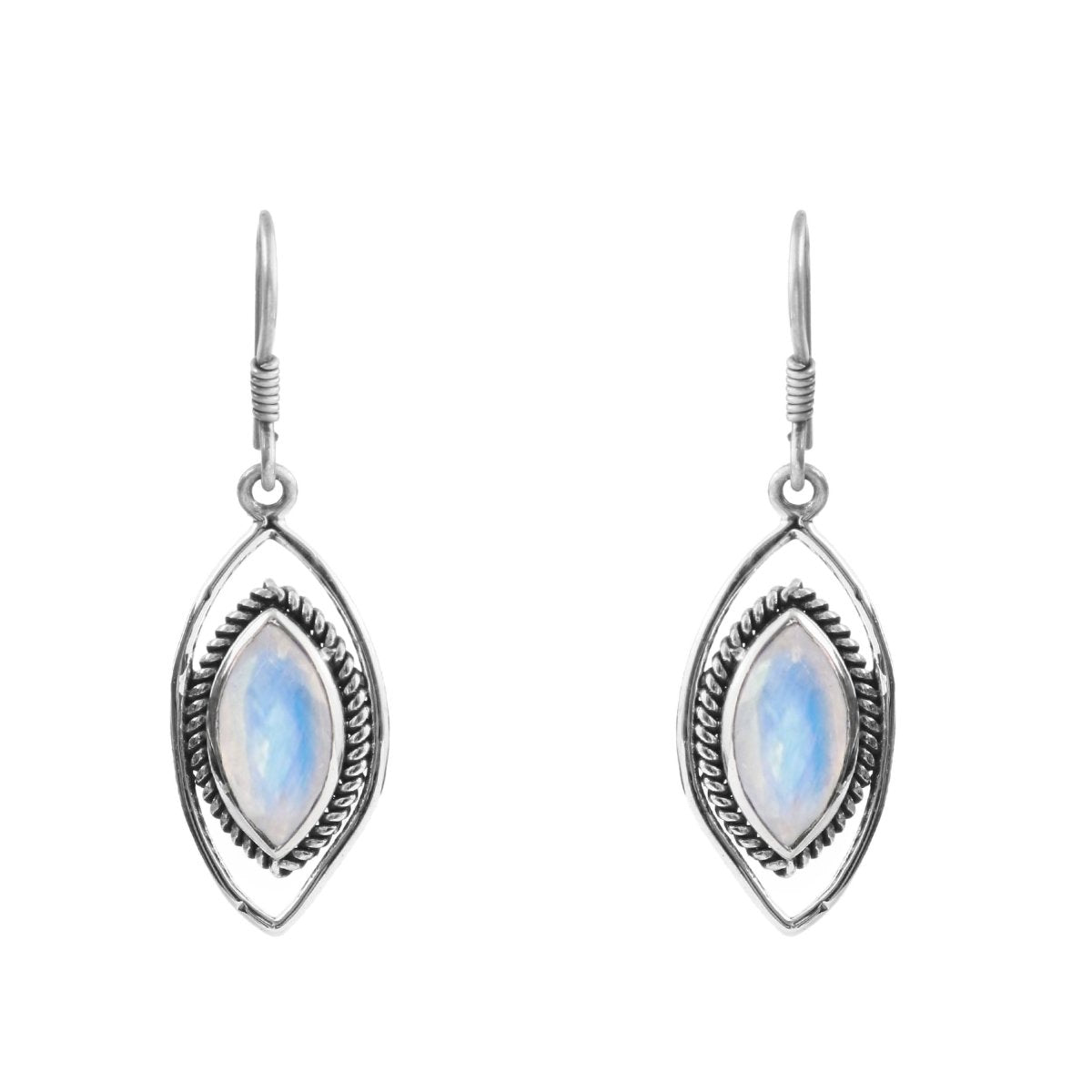Marquise Moonstone Drops - Zirak Silver