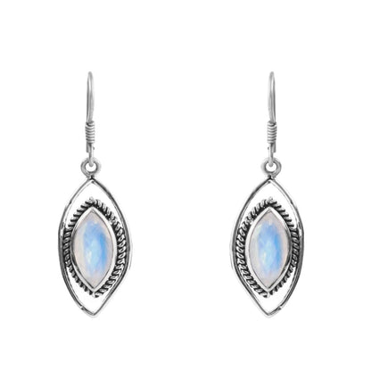 Marquise Moonstone Drops - Zirak Silver