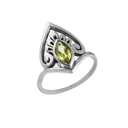 Marquise Peridot Ring - Zirak Silver