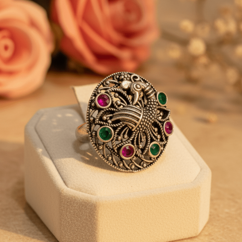 Mayuri Ring - Zirak Silver