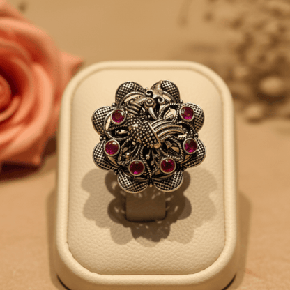Mayurika Ring - Zirak Silver