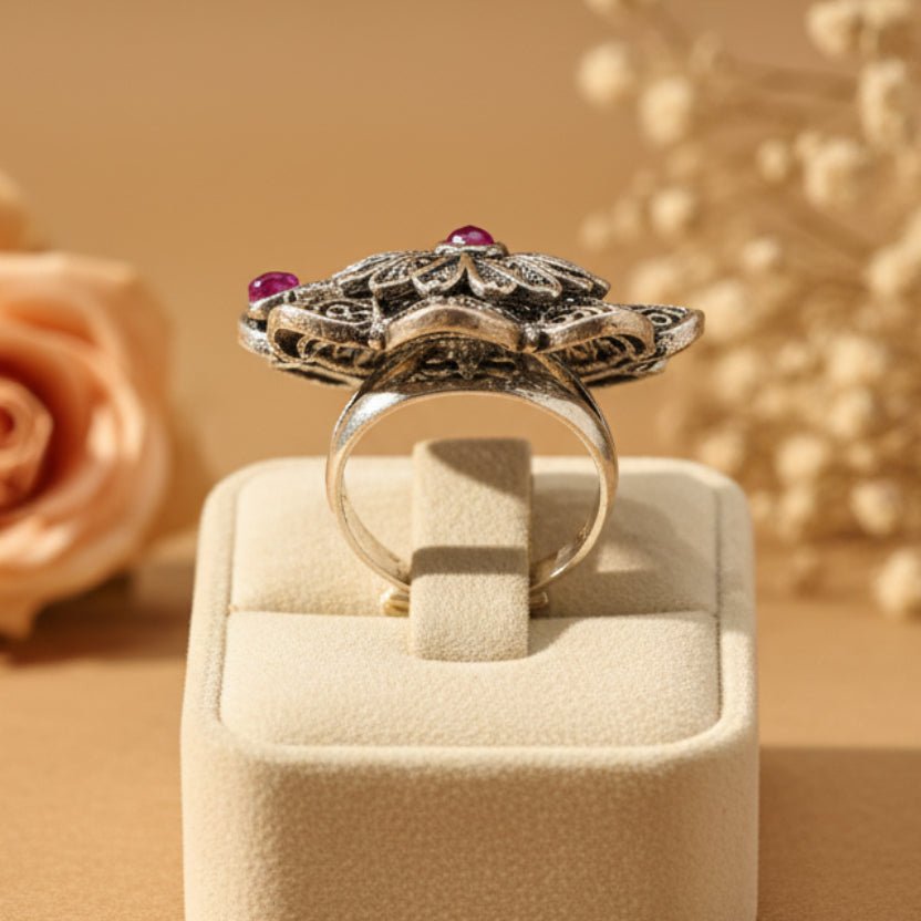 Mayurika Ring - Zirak Silver