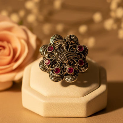 Mayurika Ring - Zirak Silver