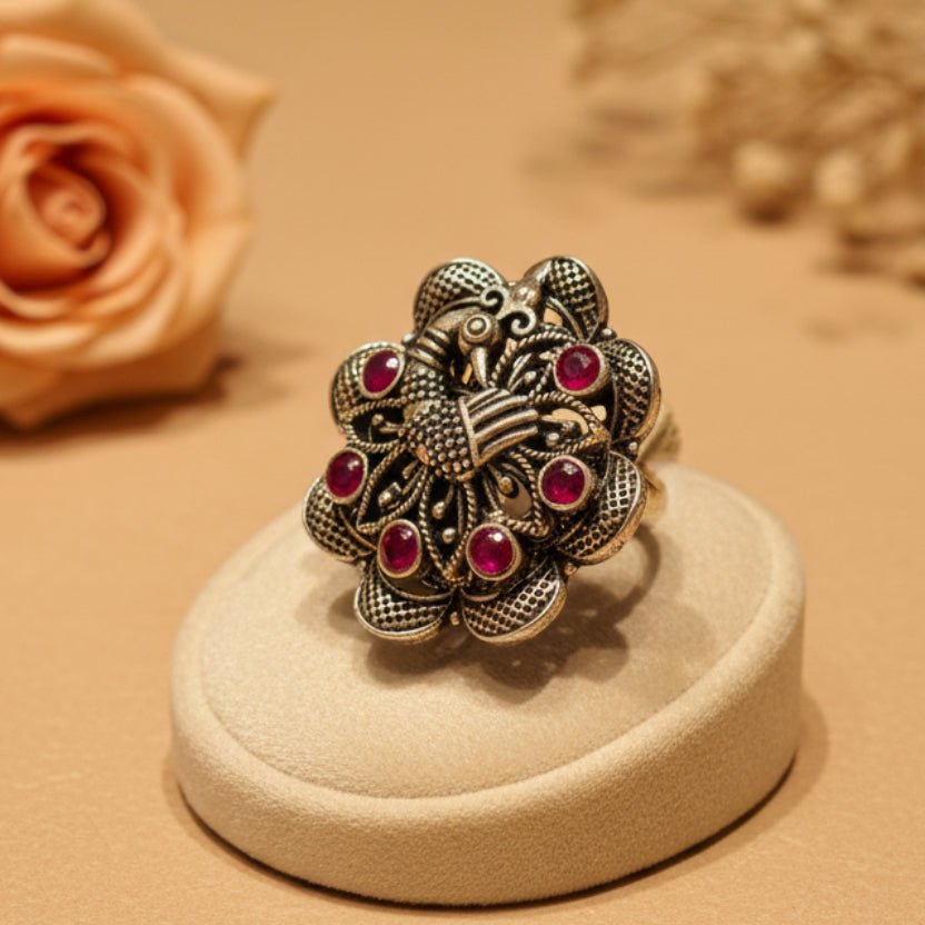 Mayurika Ring - Zirak Silver